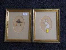 Two gilt framed Victorian portrait studies