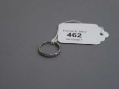 An 18ct white gold diamond half eternity ring, approximately 0.75ct.