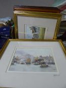 A box of four signed prints depicting views of The Tyne & Northumberland after Tom MacDonald,