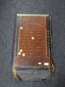 A vintage table top shuffle board