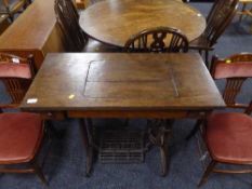 A Singer treadle sewing machine