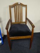 An oak carver armchair