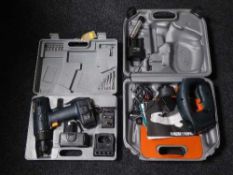 A cased Black and Decker Quattro and a Volt 7.