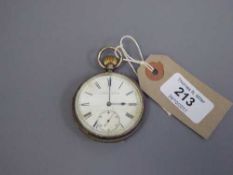 A silver pocket watch - Reid and Sons Newcastle upon Tyne.