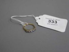 A five stone diamond ring