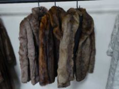 Three Coney fur jackets