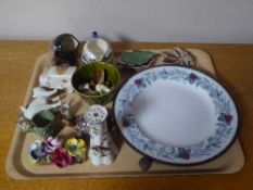 A miniature Royal Doulton character jug Gone Away D6538, wade tortoises and dishes,