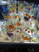 Sixteen Royal Worcester Evesham drinking glasses