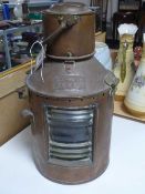 A copper Meteorite ship's lamp