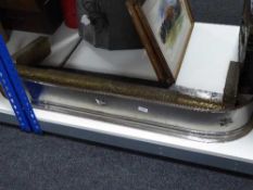 An early 20th century chrome fire curb,