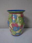 A Clarice Cliff blue chintz pattern vase, height 20 cm.