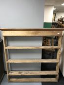 A pine plate rack.