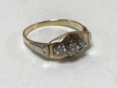 18ct three stone diamond ring