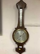 A 19th century oak barometer by R.