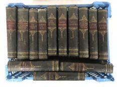 Thirteen leather bound volumes : Dickens published by Chapman & Hall,