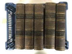 Five leather bound volumes : Waverley Novels of Sir Walter Scott,