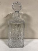 A good quality lead crystal decanter with stopper