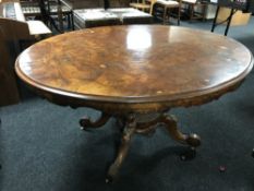A Victorian mahogany pedestal table