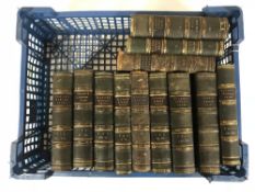 A set of twelve leather bound volumes : Wilson Tales of Borders and of Scotland revised by