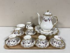 An eighteen-piece Royal Crown Derby Royal Antoinette tea service