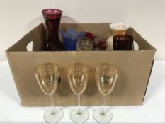 A box of glass ware,