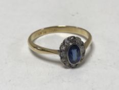 18ct sapphire and diamond ring