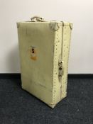 A vintage wardrobe trunk