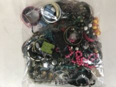 A very large bag of costume jewellery