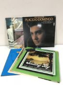 Two boxes of LP records, 45's and CDs - Jean Michael Jarre, Pink Floyd, Tangerine Dream,