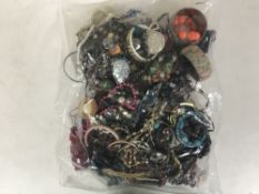 A very large bag of costume jewellery