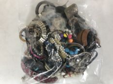 A very large bag of costume jewellery