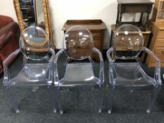 Set of eight Ghost armchairs
