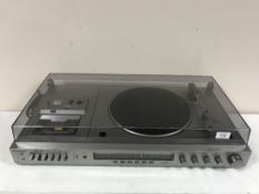 A Panasonic SG-2200 music centre with belt drive turn table and a pair of speakers