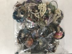 A very large bag of costume jewellery