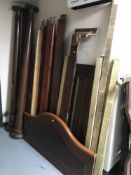 A Victorian mahogany four poster bed (some parts later)