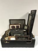 A box of assorted early 20th century and later picture and photo frames