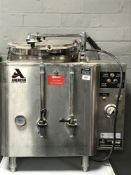 A stainless steel American metal water boiler