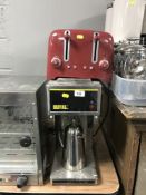 A Buffalo coffee machine, Dualit toaster, box of cafeteria, six small bins,