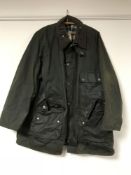 A gent's Barbour Solway Zipper jacket size 44 and a leather bag