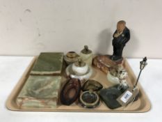 WITHDRAWN FROM SALE - A tray of Winston Churchill ash tray, marbles, ashtrays,