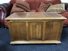 An oak blanket box