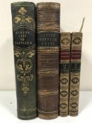 Two leather bound volumes : Scott's Life of Napoleon,