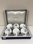 A boxed Royal Worcester twelve piece coffee set