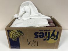 Two boxes containing a large quantity of table linen