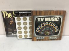 A box of LP records and box sets