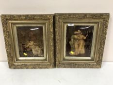 A pair of gilt framed crystoleums