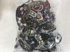 A very large bag of costume jewellery