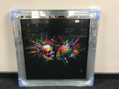 A mirror framed contemporary art work 