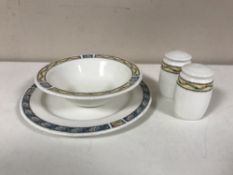 Nine boxes containing Steelite Vogue commercial dinner ware