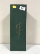 A bottle of 1992 Dom Perignon in a sealed box